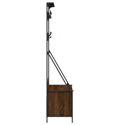 VidaXL Kledingrek met schoenenrek 100x41x184 cm bruin eikenkleur