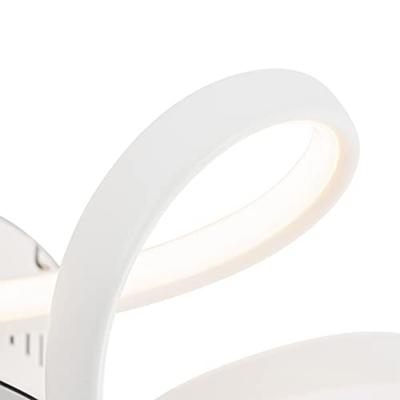 QAZQA Plafondventilator wit incl. LED met afstandsbediening - Mandy QAZQA Plafondventilator wit incl. LED met afstandsbediening - Mandy