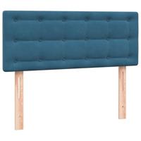 Boxspring met matras en LED fluweel donkerblauw 120x210 cm - thumbnail