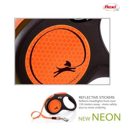 FLEXI ROLLIJN NEW NEON TAPE ZWART / NEON ORANJE M 5 MTR TOT 25 KG - thumbnail