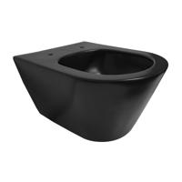 Wandcloset BWS 53x35x35 cm Keramiek Rimless Mat Zwart (Excl. zitting) - thumbnail