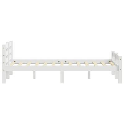 Bedframe massief grenenhout wit 160x200 cm