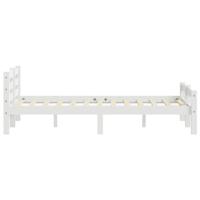 Bedframe massief grenenhout wit 160x200 cm - thumbnail