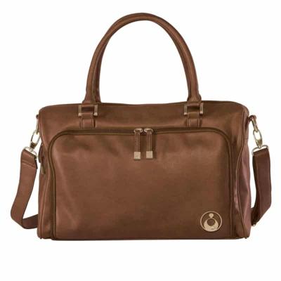 Isoki verzorgingstas double zip satchel Redwood Chestnut