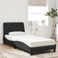Bed met matras fluweel zwart 90x190 cm - thumbnail