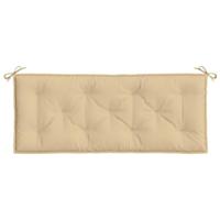 Tuinbankkussens 2 st 120x50x7 cm stof gemleerd beige - thumbnail