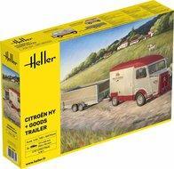 Heller 50331 Citroen HY + Goods Trailer Bouwpakket Schaal 1:24 - thumbnail