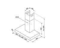 Smeg KBT1200XE Schouwkap Grijs - thumbnail