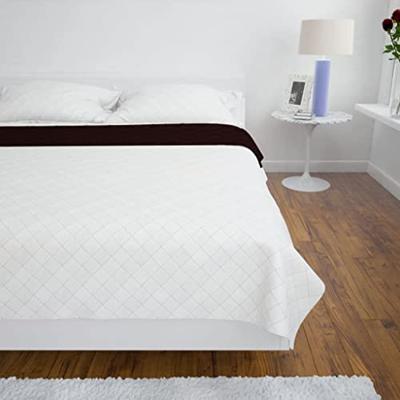 VidaXL Bedsprei gewatteerd dubbelzijdig 170x210 cm beige/bruin