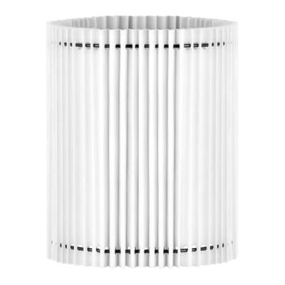 Papieren Gevouwen Lampenkap - Cilindrisch - White - ø20 x 24 cm - E27 fitting - Voor Tafellampen - Ontworpen voor woonkamer en eetkamer
