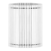 Papieren Gevouwen Lampenkap - Cilindrisch - White - ø20 x 24 cm - E27 fitting - Voor Tafellampen - Ontworpen voor woonkamer en eetkamer - thumbnail