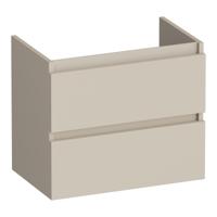 Brauer Joy - Onderkast Ondiep - 60 cm - met 2 Softclose Lades Greeploos en 1 Sifon Uitsparing - Mat Beige - thumbnail