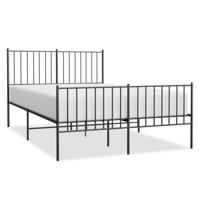 Bedframe met hoofd- en voeteneinde metaal zwart 120x190 cm - thumbnail