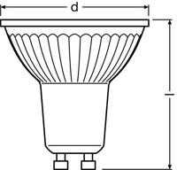 OSRAM HOMELIGHTING 4058075521681 LED-lamp Energielabel F (A - G) GU10 Reflector 4.3 W = 50 W Warmwit (Ø x h) 50 mm x 50 mm 1 stuk(s) - thumbnail