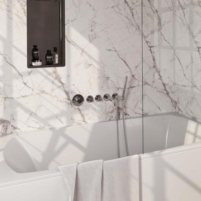 Inbouwthermostaatset Brauer Chrome Carving Incl Baduitloop en Staafhanddouche Messing Chroom
