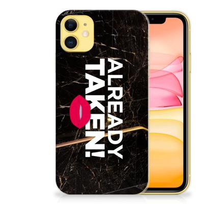 Apple iPhone 11 | Siliconen hoesje | met naam Already Taken Black Apple iPhone 11 | Siliconen hoesje | met naam Already Taken Black