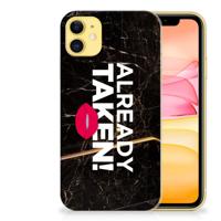 Apple iPhone 11 | Siliconen hoesje | met naam Already Taken Black - thumbnail
