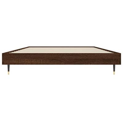 Bedframe zonder matras bewerkt hout bruin eikenkleur 90x190 cm