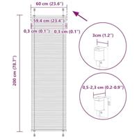 Pliss rolgordijn 60x200 cm stofbreedte 59,4 cm polyester zwart - thumbnail