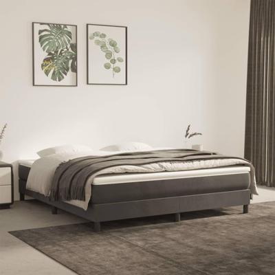 Pocketveringmatras medium 160x200x20 cm fluweel donkergrijs