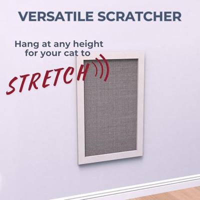 TRIXIE KRABPLANK HOUTEN FRAME VOOR AAN MUUR GRIJS / WIT 38X58 CM