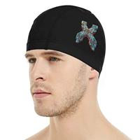 SuraphonSuphunthuchatz Volwassen Tieners Unisex Mode Excisie Ademend Elastische Sneldrogende Muziekband Fans Zee Cool Zwem Cap - thumbnail