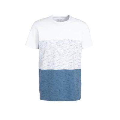 edc Men T-shirt met biologisch katoen wit/blauw