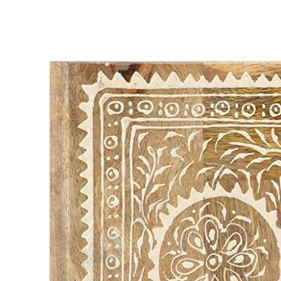 VidaXL Spiegel handgeschilderd 40x55 cm massief mangohout