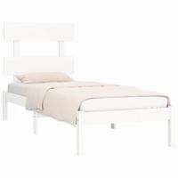Bedframe massief hout wit 90x200 cm - thumbnail