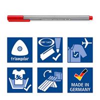 Staedtler fineliner Triplus geassorteerde kleuren, opstelbare box met 10 stuks - thumbnail