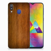 Samsung Galaxy M20 (Power) | Bumper Hoesje | Donker Hout - thumbnail