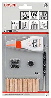 Bosch Accessoires 32-delige houtdeuvelset 6 mm, 30 mm 32st - 2607000449 - thumbnail