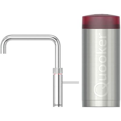 Quooker Fusion Square Keukenkraan Set - Kokend Warm- en Koud Water - Chroom - Inclusief COMBI+ Reservoir