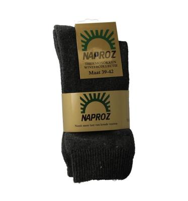 Naproz Thermo Sokken Grijs Maat 39-42 3 Paar
