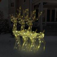 VidaXL Kerstversieringen rendier 3 st 128 cm acryl warmwit - thumbnail