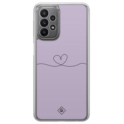Samsung Galaxy A23 hybride hoesje - Hart lila Samsung Galaxy A23 hybride hoesje - Hart lila