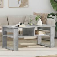 Salontafel met opslag Beton Grijs 96 x 54 x 44 cm Bewerkt hout - thumbnail