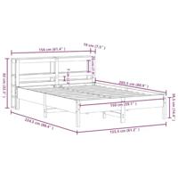 Bedframe zonder matras massief grenenhout 150x200 cm - thumbnail