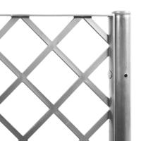 Plantenbak met latwerk 160x40x142 cm polypropeen lichtgrijs - thumbnail