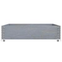 VidaXL Palletopzetrand 120x80 cm massief grenenhout grijs - thumbnail