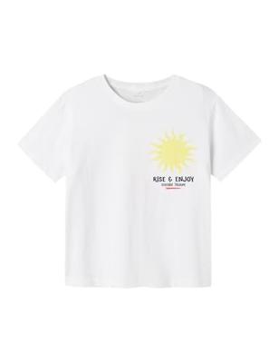 Name it zomer t-shirt jongens - wit - Nkmfome