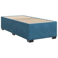 Boxspring met matras fluweel donkerblauw 90x200 cm - thumbnail