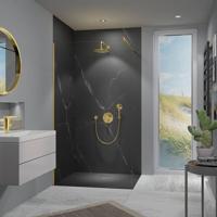 Ben Vivid inloopdouche incl. antikalk 120x200cm geborsteld messing - thumbnail