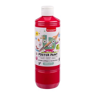 Plakkaatverf bruynzeel fles 500ml primair rood