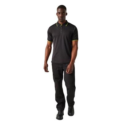 Ragetta RG264 Navigate Short Sleeve Polo - Black/Seal Grey - 3XL
