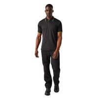 Ragetta RG264 Navigate Short Sleeve Polo - Black/Seal Grey - 3XL - thumbnail