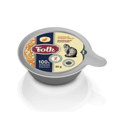 FOLK Traditional Polish delicious rabbit - nat kattenvoer - 85g