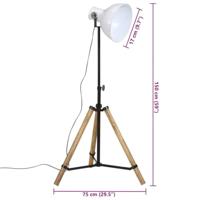 VidaXL Vloerlamp 25 w e27 75x75x90-150 cm wit - thumbnail