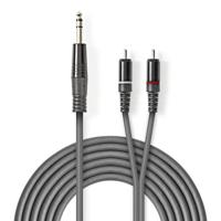 Nedis Stereo-Audiokabel | 6,35 mm Male | 2x RCA Male | 1.5 m | 1 stuks - COTH23300GY15 COTH23300GY15 - thumbnail