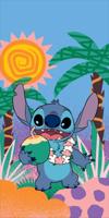 Stitch strandlaken aloha party 70 x 140 cm Katoen - thumbnail
